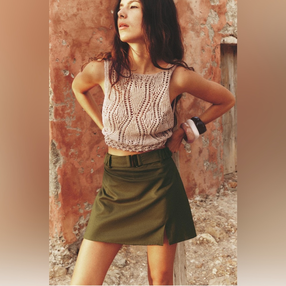Olive Green Women's Skort